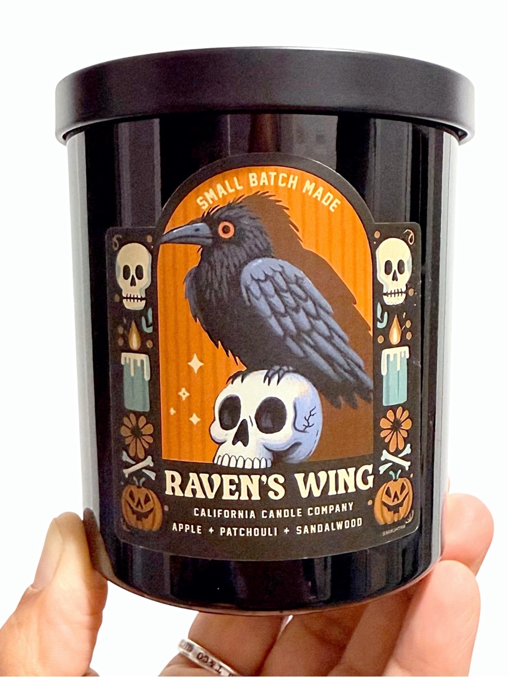 Leoben Company Raven's Wing Luxury Scented Candle — Black Halloween